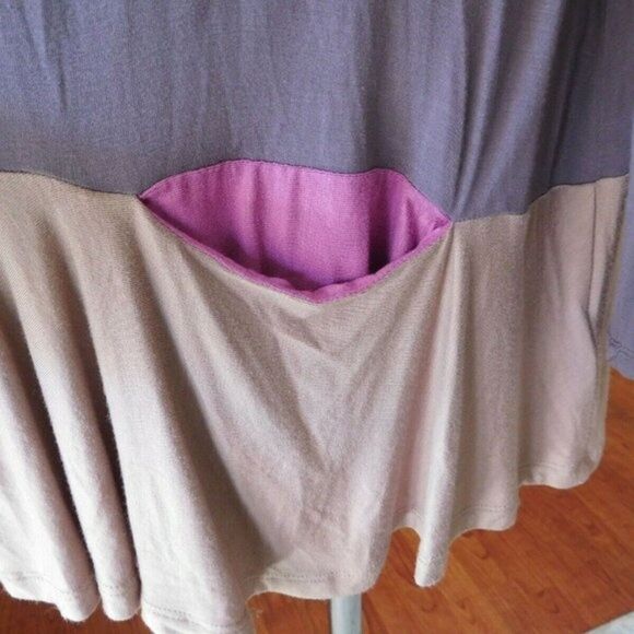 Lovely LOGO By Lori Goldstein Open Front Rayon/Spandex Mauve/Lt Brown Jacket XS - Picture 4 of 9